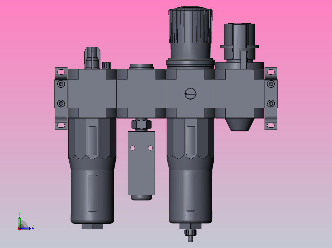 FESTO费斯托气源处理器185819 FRC-1_4-D-MIDI-KC-1左视图