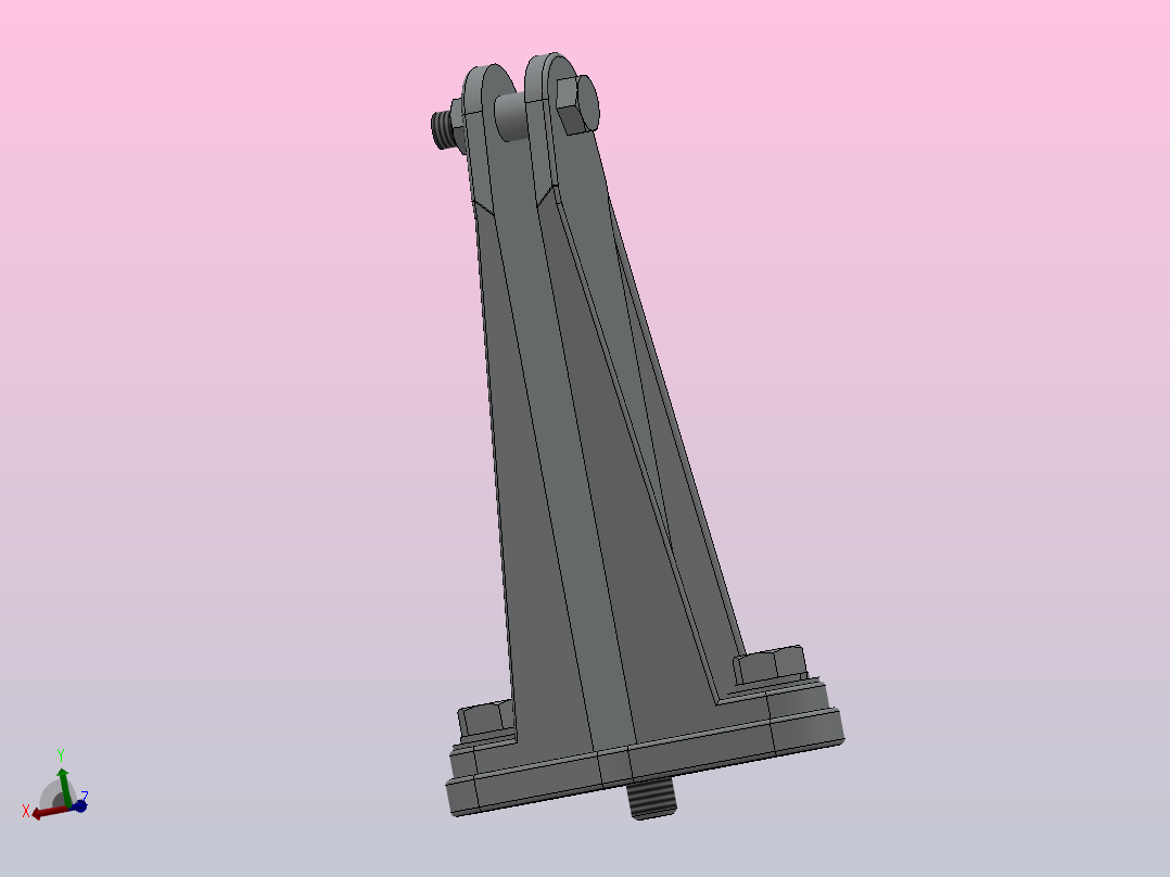 MNL户内矩形母线平放固定金具[MNL-104]主视图