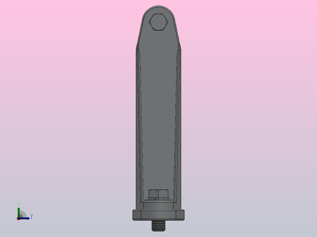 MNL户内矩形母线平放固定金具[MNL-104]左视图