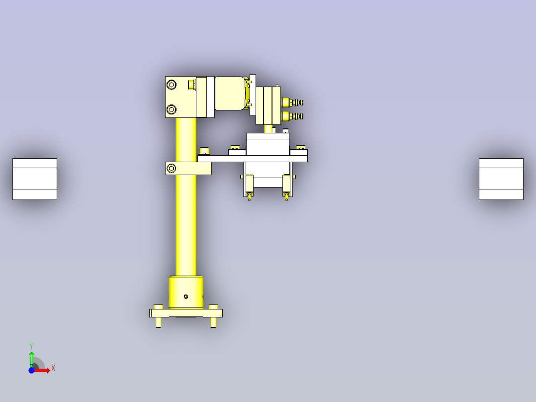 一种平行(2方向)输送机移载装置前视图