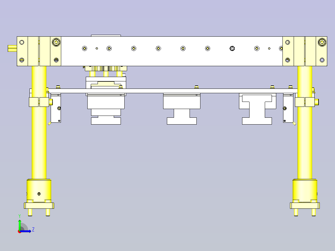 一种平行(2方向)输送机移载装置左视图