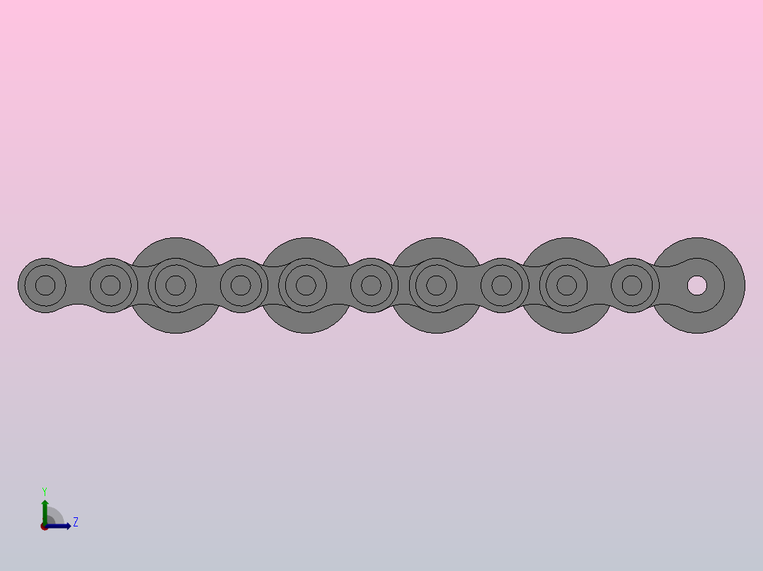 外滚子倍速链条链条_DCT-12BS48-28-10左视图
