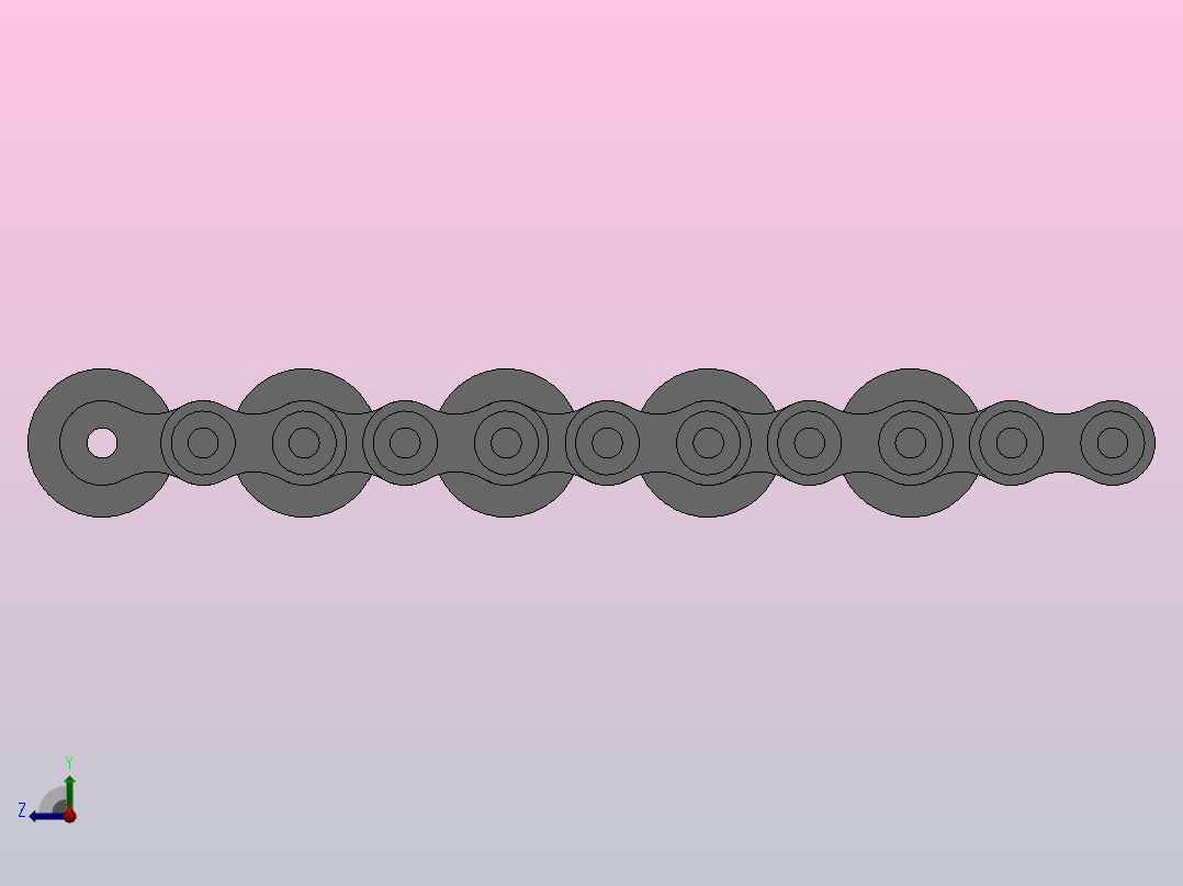 外滚子倍速链条链条_DCT-12BS48-28-10右视图