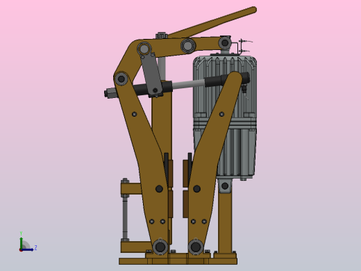 YP21系列电力液压盘式制动器YP21-500-630×30-ⅡB-CL.RL.WL.HL.H左视缩略图