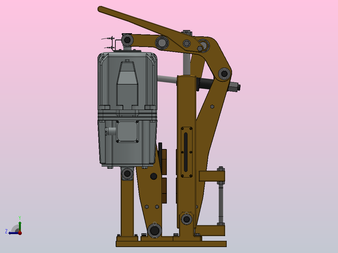 YP21系列电力液压盘式制动器YP21-500-630×30-ⅡB-CL.RL.WL.HL.H右视图