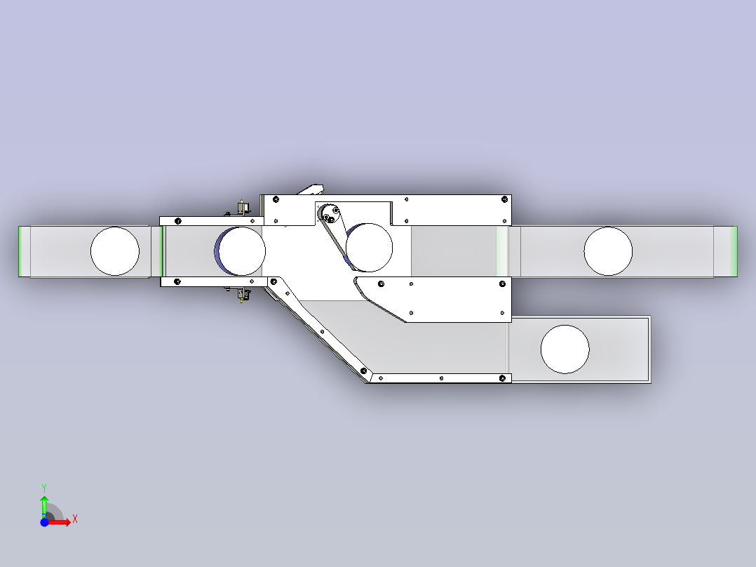 一款不合格品排出机构3D数模前视图
