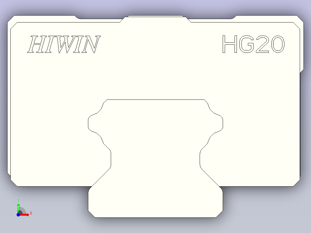 上银导轨 HGH20HA前视图