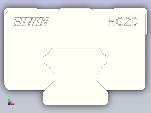 上银导轨 HGH20HA前视缩略图