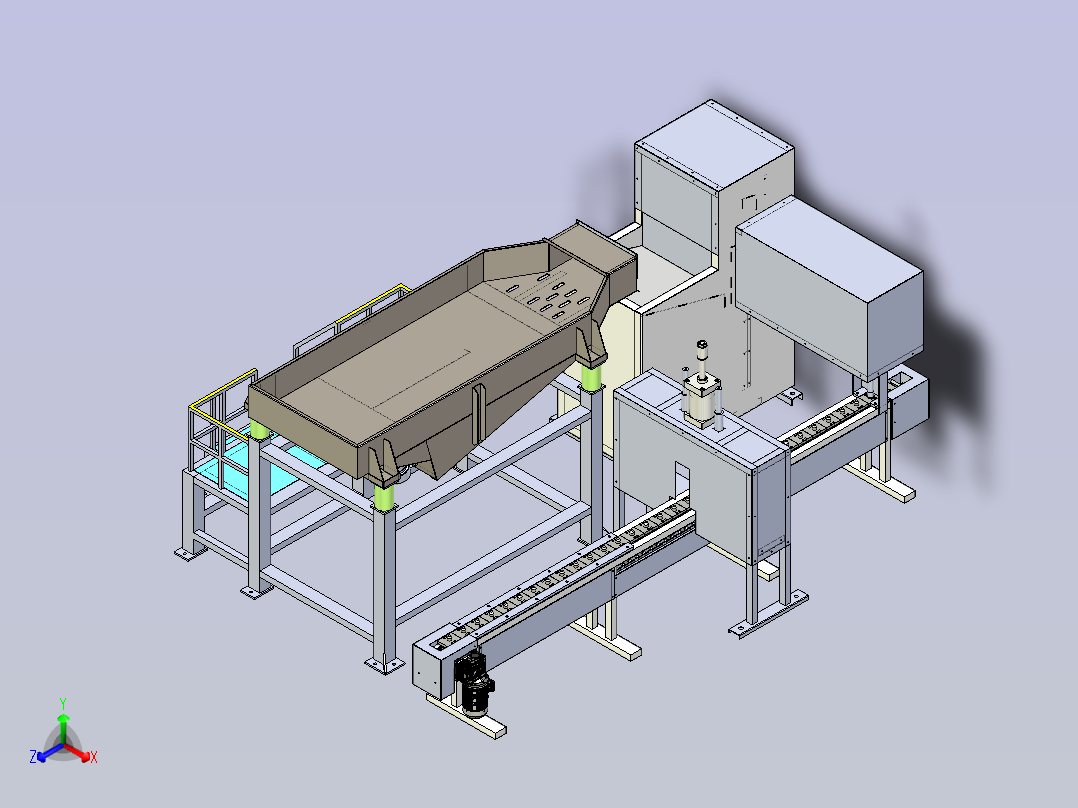 套管安装自动上料工位正等轴测图