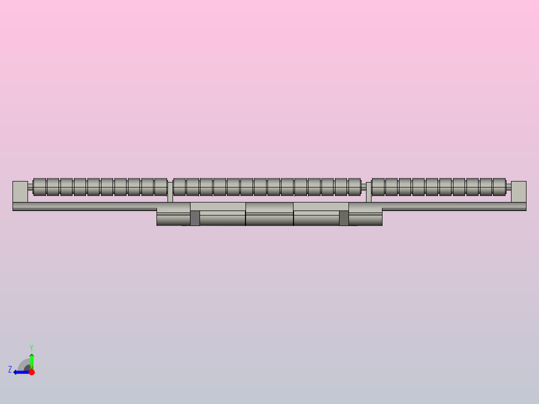 822-K1200-C1直行滚珠链板右视图
