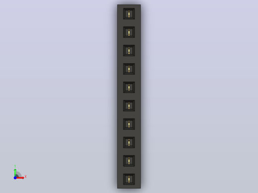 母针头Female_Header_1x10_P2.0_H4.3_straight.step前视缩略图
