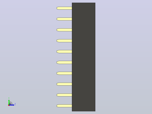 母针头Female_Header_1x10_P2.0_H4.3_straight.step左视缩略图