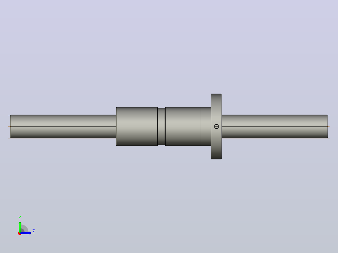 FFZD3210-3滚珠丝杆3D模型左视图