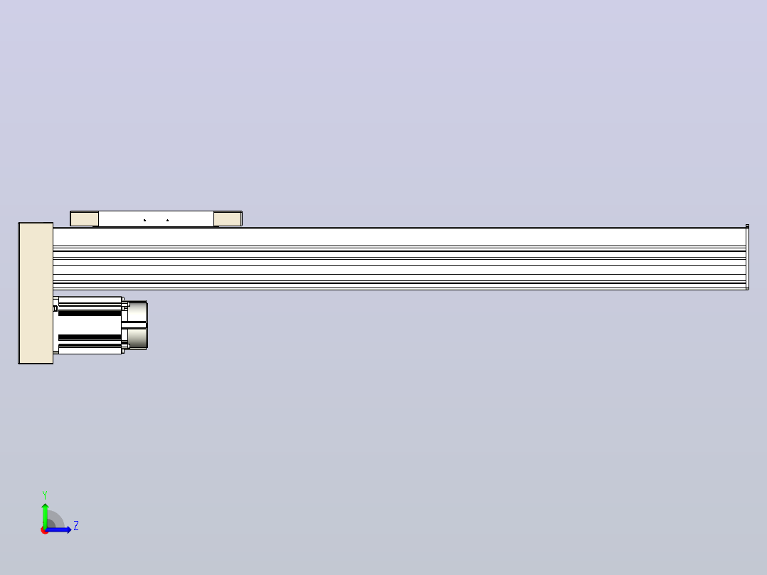 滚珠丝杠直线轴带导轨全封闭TPA-HCR-220D-3210C-L850-MP-Y-P1K-N3左视图