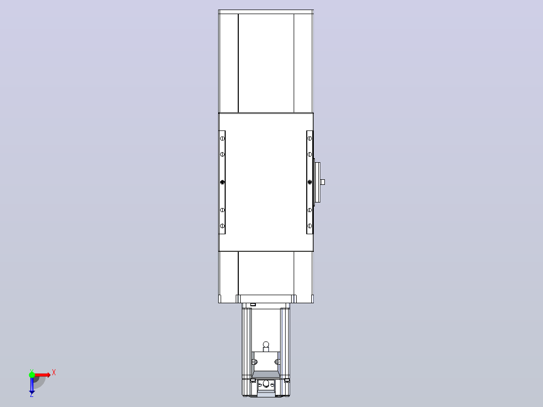 滚珠丝杠直线轴带导轨全封闭TPA-HCR-120D-1610C-L100-M-C-P40-N3俯视图