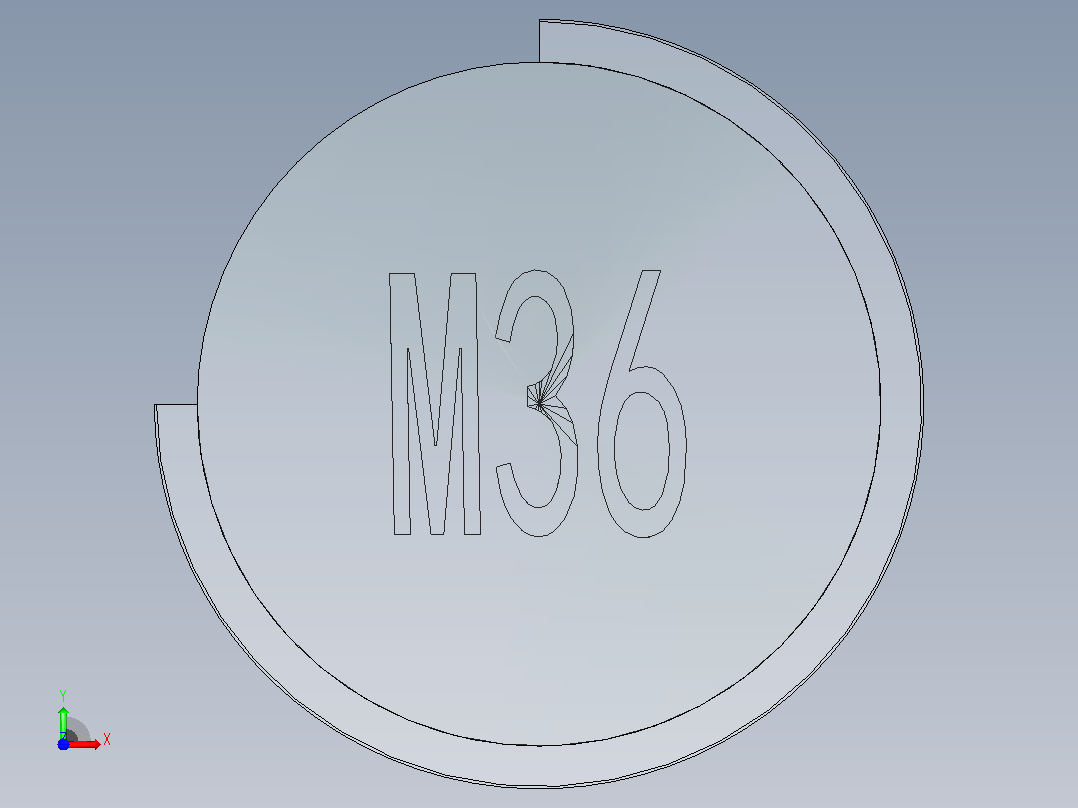 公制螺牙M36前视图