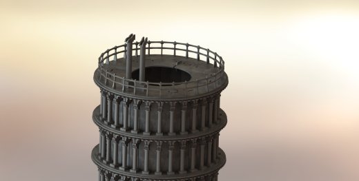 比萨斜塔钣金拼图缩略图
