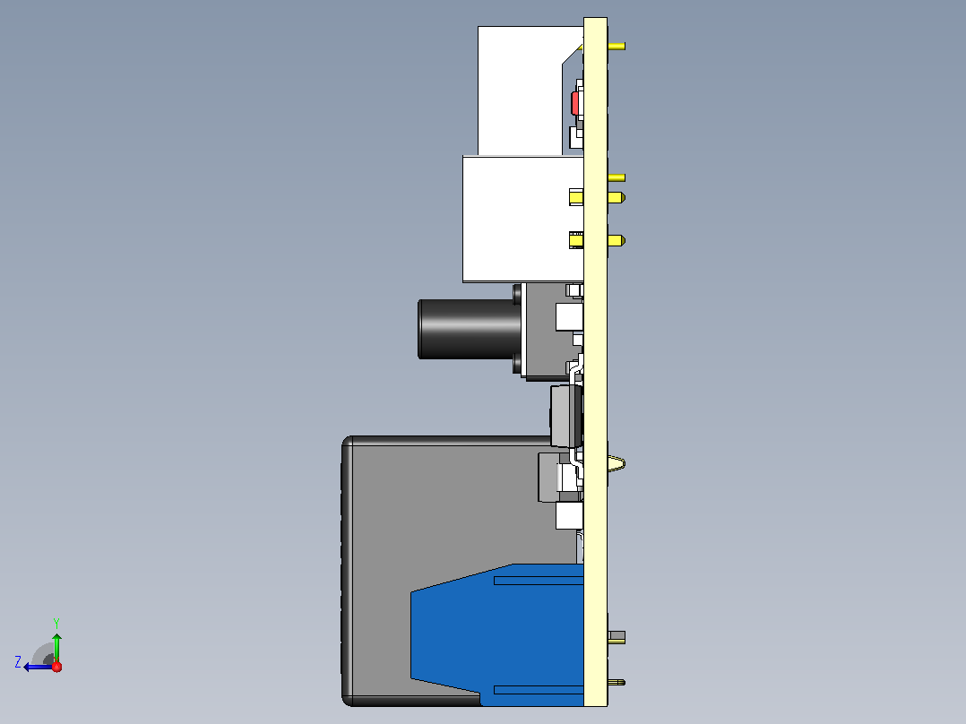 W1209开关数字恒温器(控制器)右视图