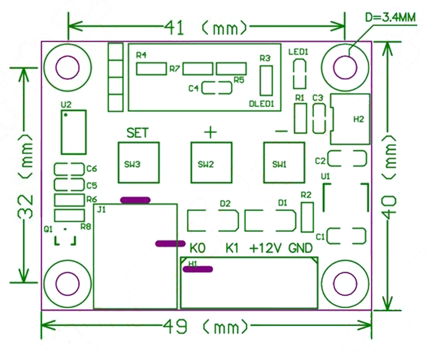 W1209开关数字恒温器(控制器)