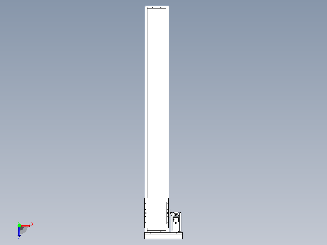 滚珠丝杠直线轴带导轨全封闭TPA-HCR-140D-2010C-L1100-MR-C-P40-N3俯视图
