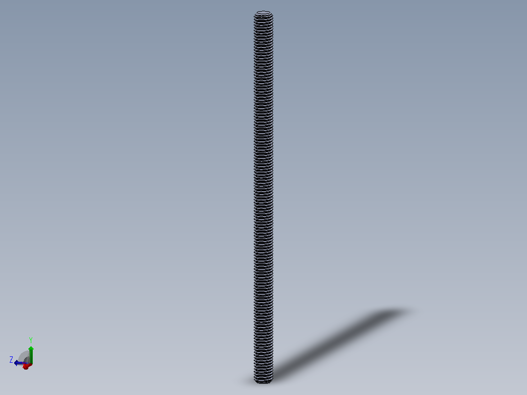 M10x200mm 螺纹杆 12主视图