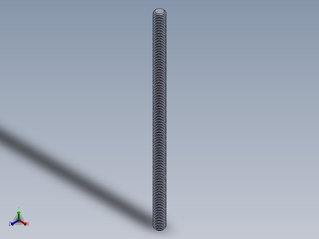 M10x200mm 螺纹杆 12正等轴测图