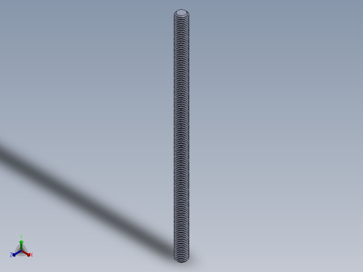 M10x200mm 螺纹杆 12正等轴测缩略图