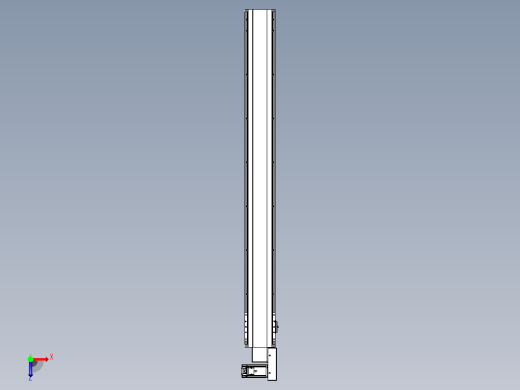 皮带直线轴半封闭可选导轨TPA-HNB-140D-120-L1300-MR-C-P40-N3俯视缩略图