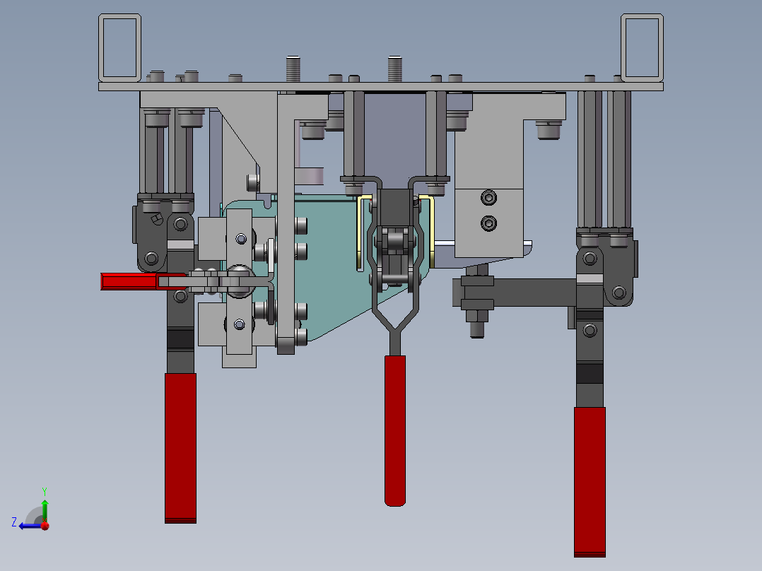 背框焊接工装夹具右视图