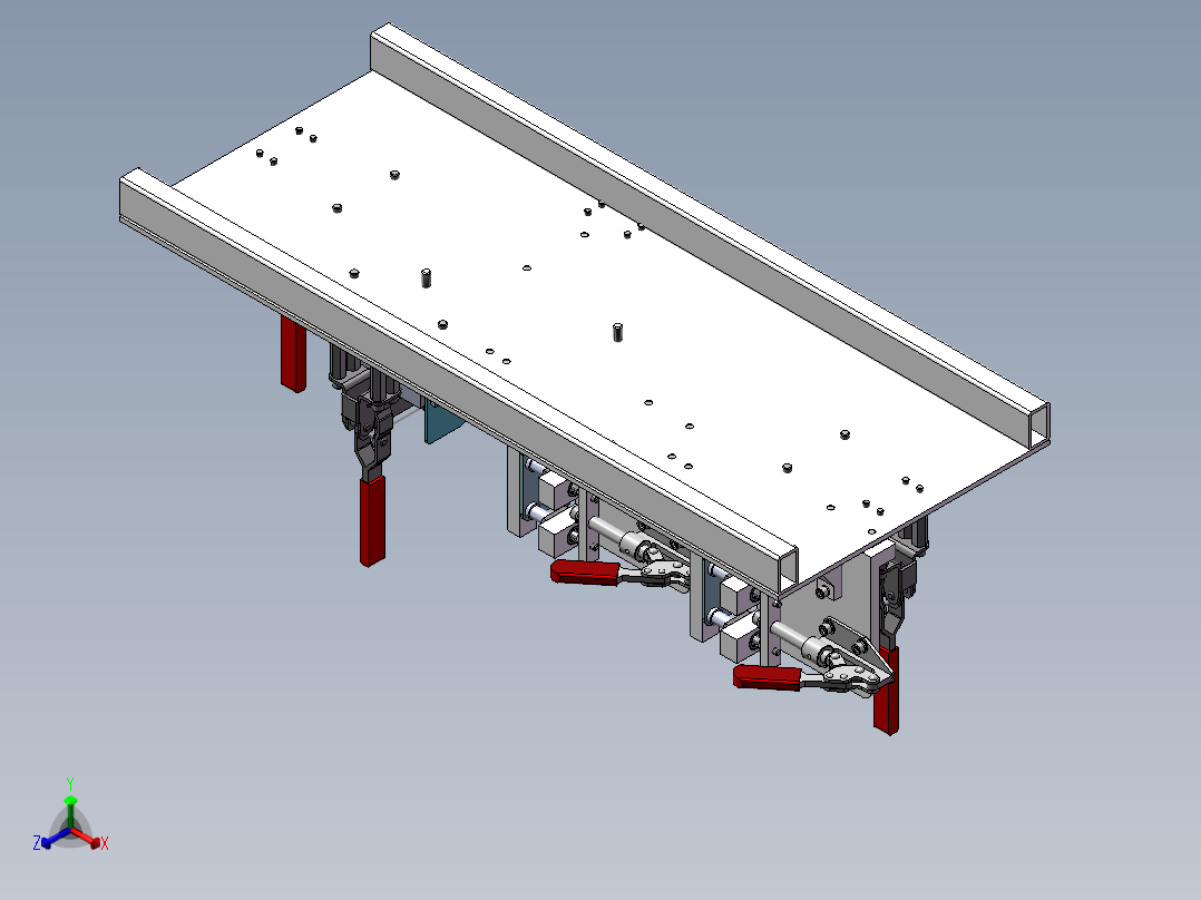 背框焊接工装夹具正等轴测图