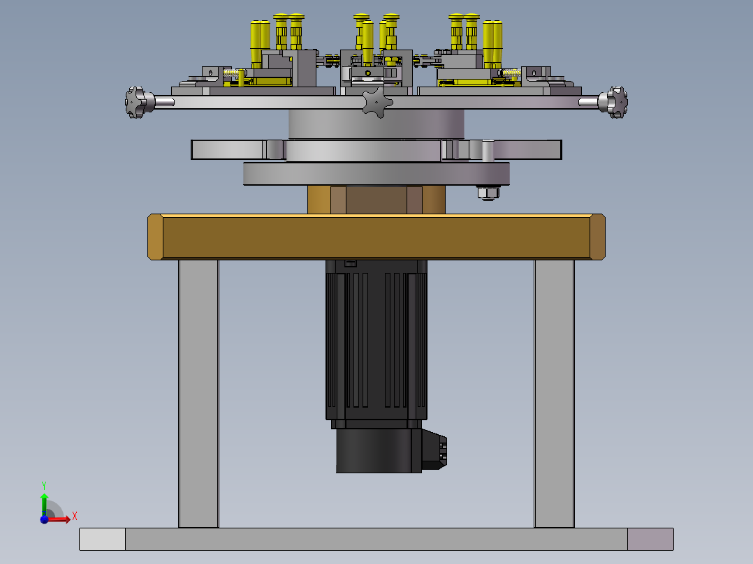 汽车零部件定位工装sw18前视图
