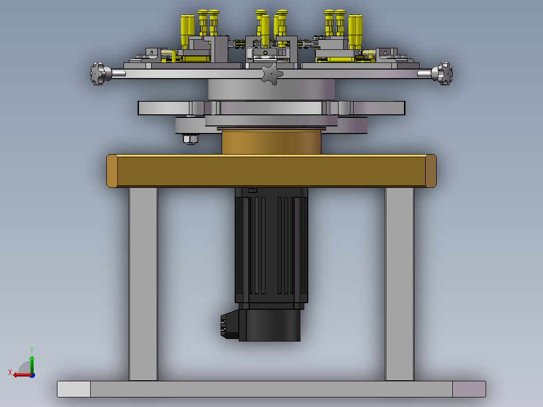 汽车零部件定位工装sw18后视图