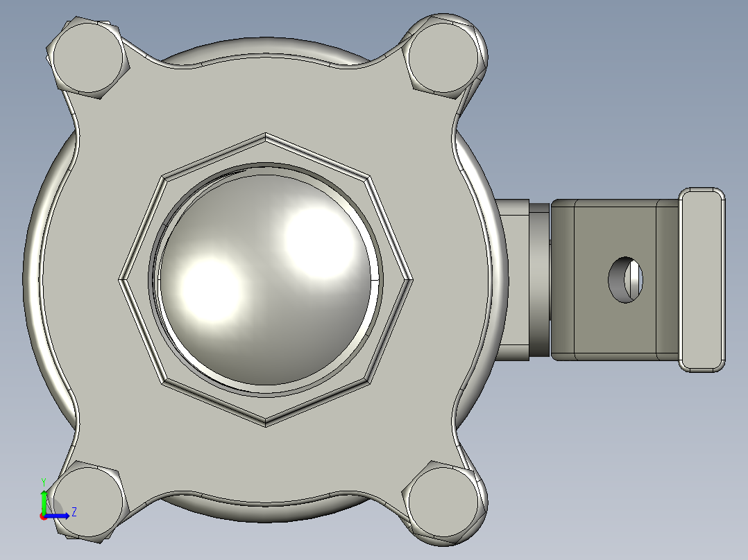 球形阀模型左视图