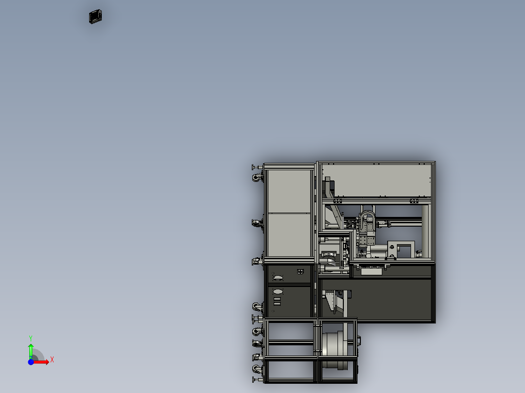自动化转盘铆压机、铆接机3D模型前视图