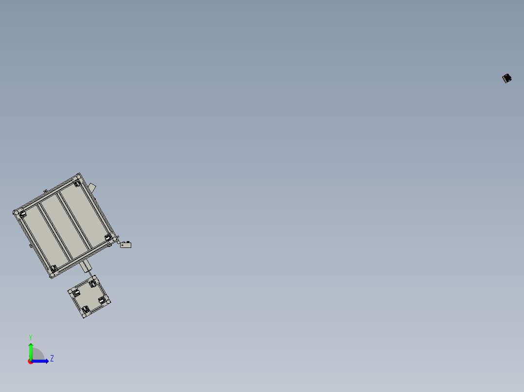 自动化转盘铆压机、铆接机3D模型左视图