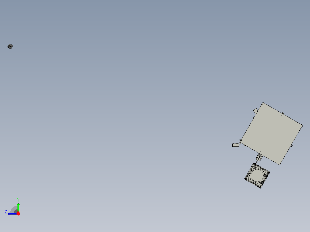 自动化转盘铆压机、铆接机3D模型右视图