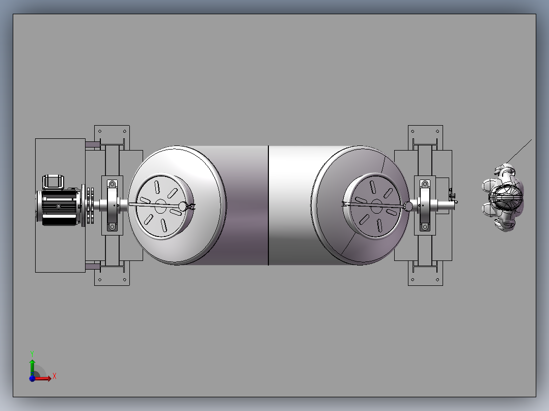字型混合搅拌机设备前视图