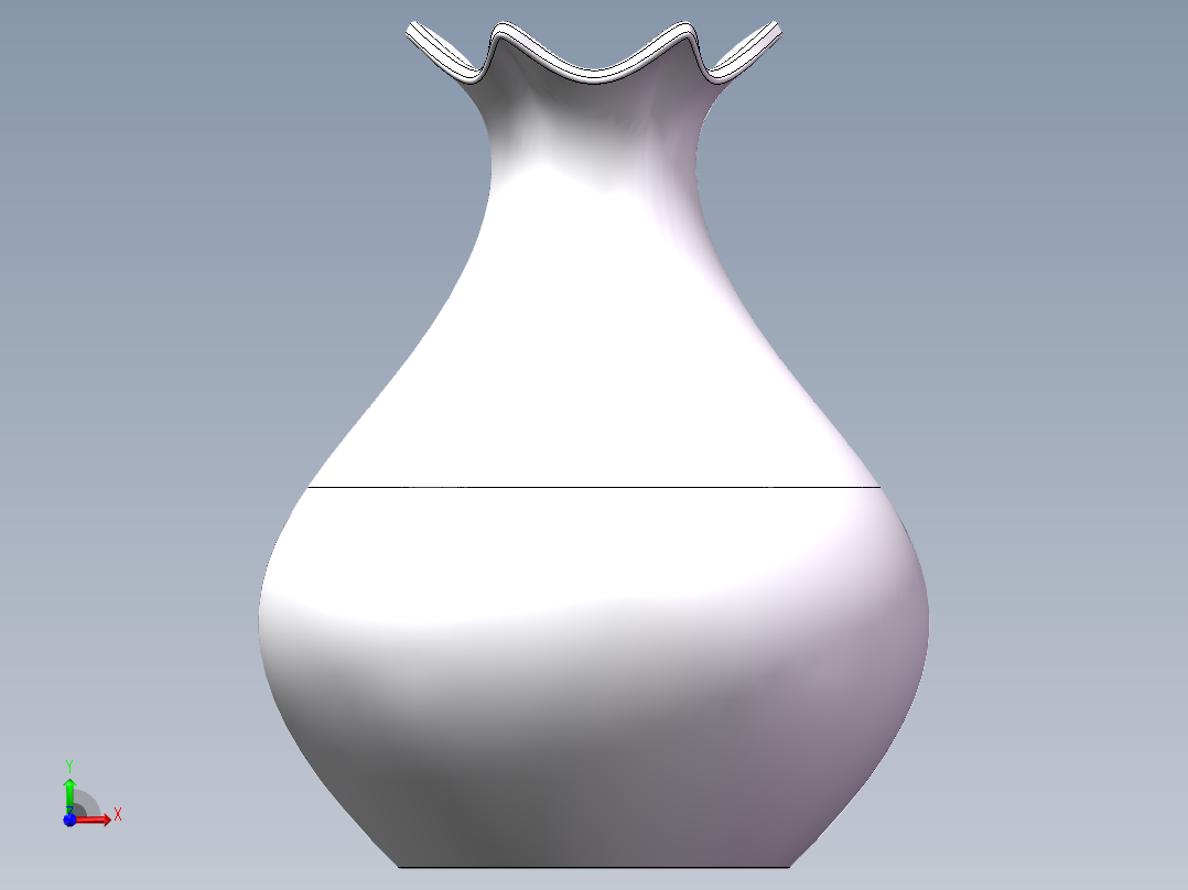 青花瓷瓶前视图