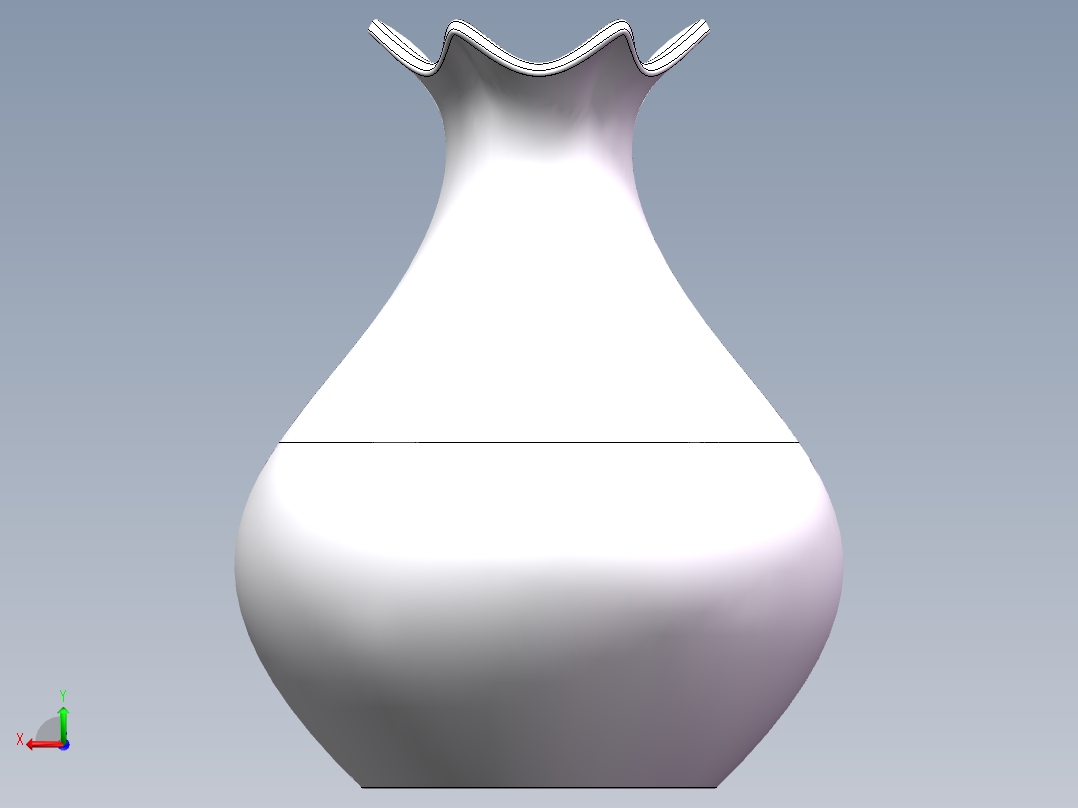 青花瓷瓶后视图