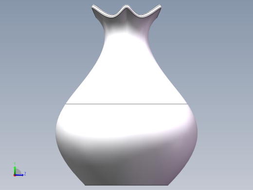 青花瓷瓶左视缩略图