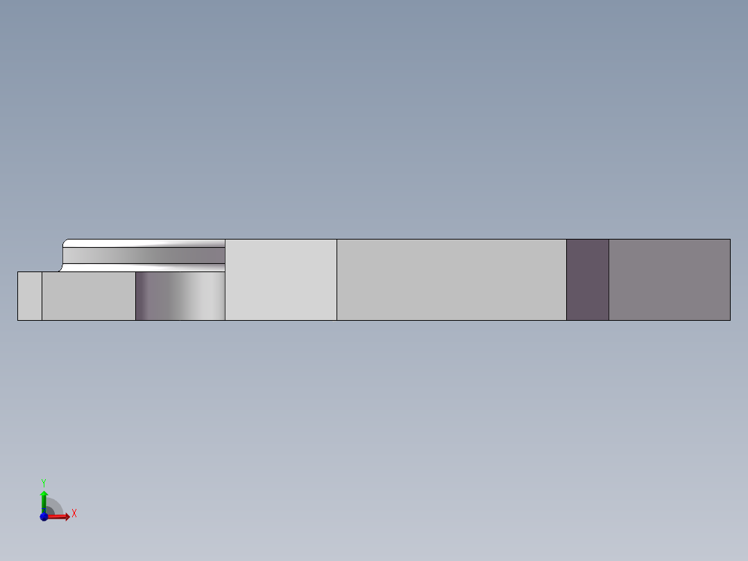 山地自行车后叉片模型前视图