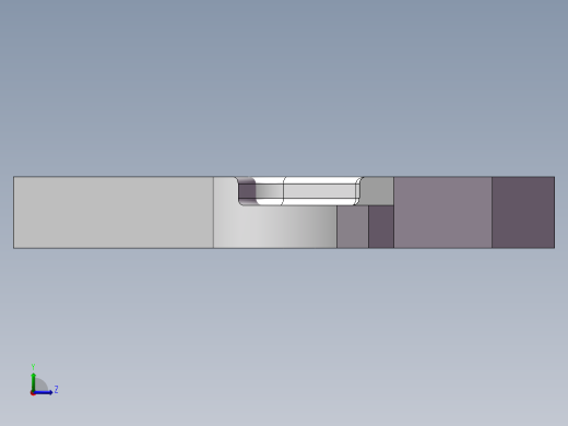 山地自行车后叉片模型左视缩略图
