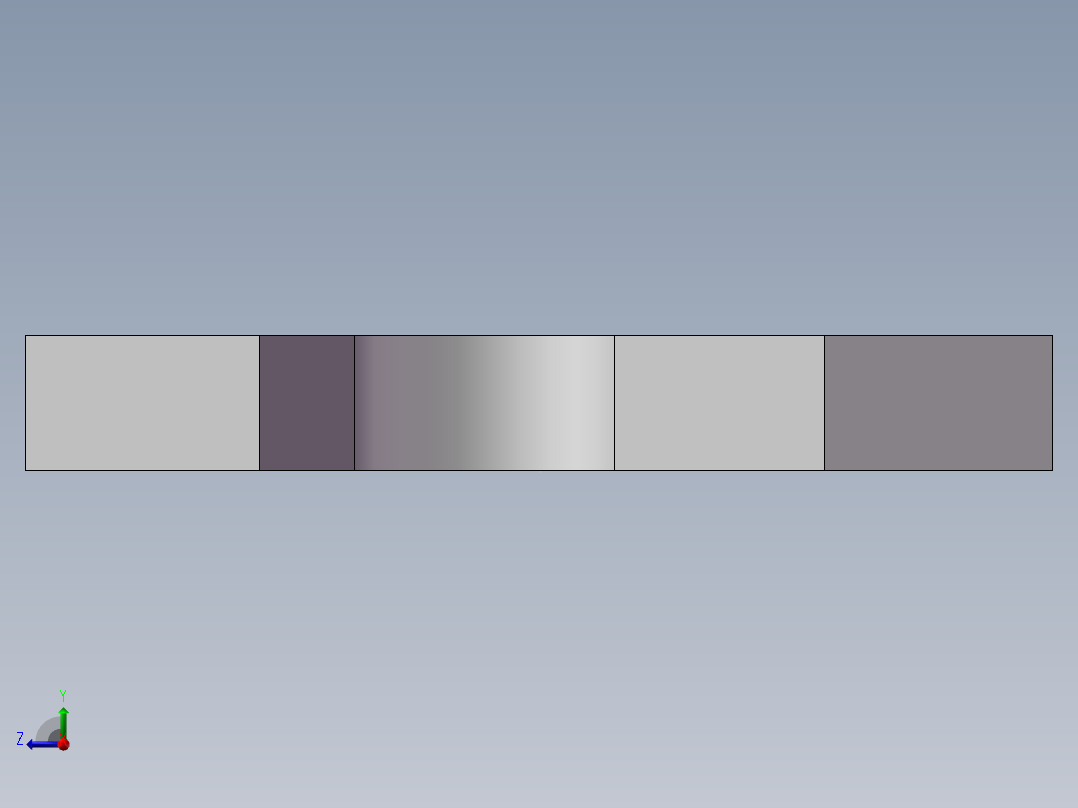 山地自行车后叉片模型右视图