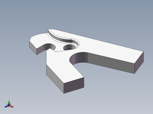 山地自行车后叉片模型正等轴测缩略图
