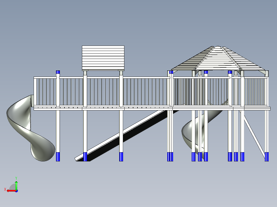 儿童游乐后视图
