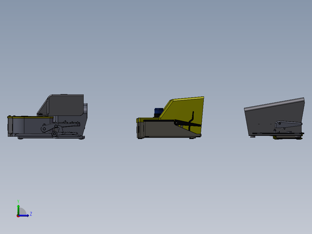 11套脚踏开关3d图纸电气脚踩式电气开关3d图纸左视图