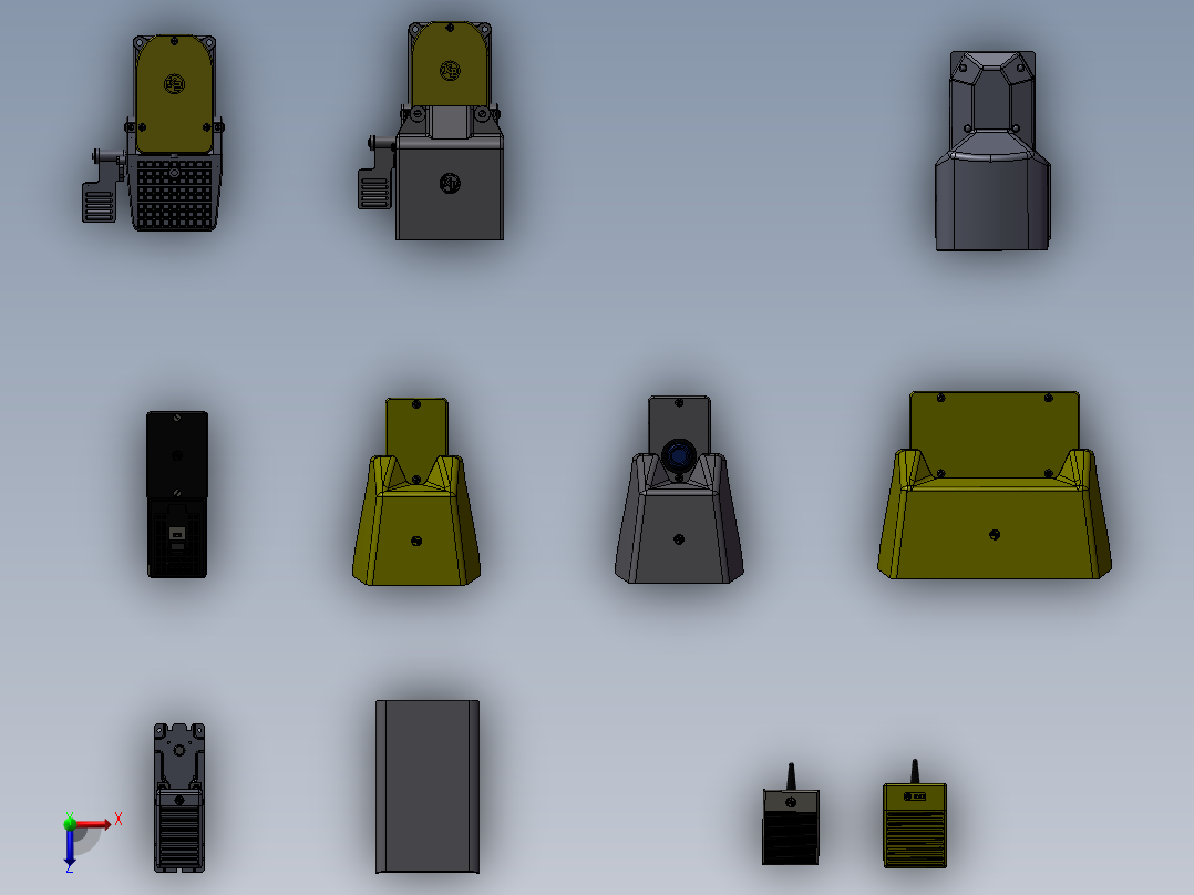 11套脚踏开关3d图纸电气脚踩式电气开关3d图纸俯视图