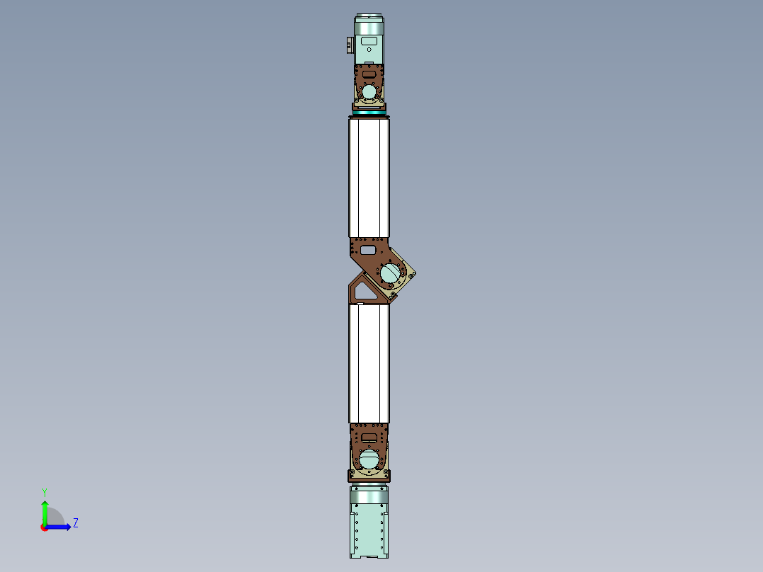 1KG+6自由度机械臂结构3D图纸左视图