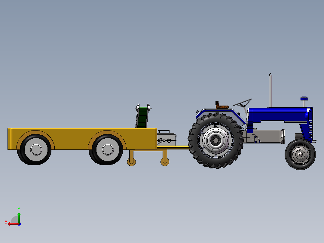 菊花采收机(1)后视图