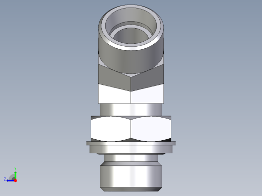 卡套式工业通用硬管接头EO_Adjustable_locknut_45_deg_elbow_VEE15LROMDCF右视缩略图